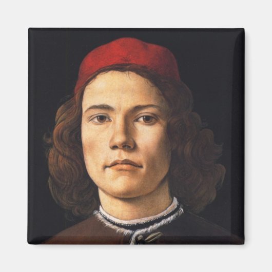 Aimant Portrait d'un jeune homme par Sandro Botticelli (Devant)