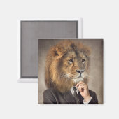 Aimant Portrait d'un lion (Recto/Verso)