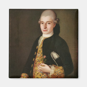 Aimant Portrait d'un monsieur avec une boutonnière de