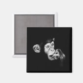 Aimant Portrait d'un penseur Chimpanzé (Recto/Verso)