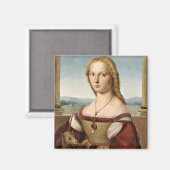 Aimant Portrait d'une dame avec une licorne (par Raphael) (Recto/Verso)