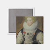 Aimant Portrait d'une dame élisabéthaine avec un perroque (Recto/Verso)