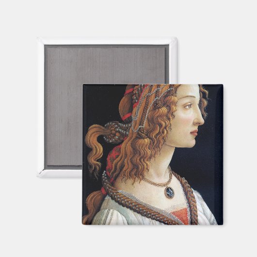 Aimant Portrait d'une dame, Sandro Botticelli (Recto/Verso)