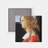 Aimant Portrait d'une dame, Sandro Botticelli (Recto/Verso)