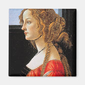 Aimant Portrait d'une dame, Sandro Botticelli (Devant)
