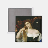 Aimant Portrait d'une femme à sa toilette, 1512-15 (Recto/Verso)