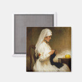 Aimant Portrait d'une infirmière de la Croix-Rouge (Recto/Verso)