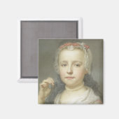 Aimant Portrait d'une jeune fille (Recto/Verso)