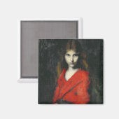 Aimant Portrait d'une jeune fille, le conducteur (Recto/Verso)