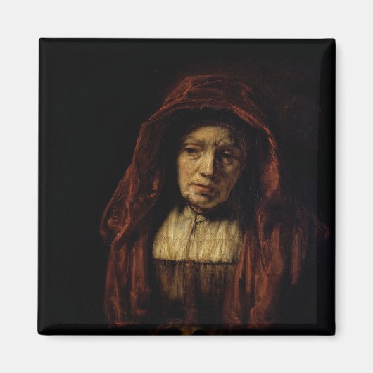 Aimant Portrait d'une vieille femme (Devant)
