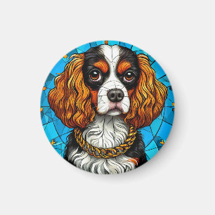 Aimant Portrait en verre de chien