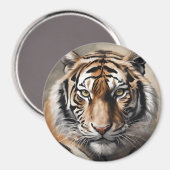 Aimant Portrait majestueux de Tiger (Recto/Verso)