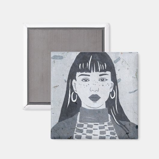 Aimant Portrait nocturne (Recto/Verso)