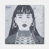 Aimant Portrait nocturne (Devant)