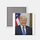 Aimant Portrait officiel de Donald Trump (Recto/Verso)