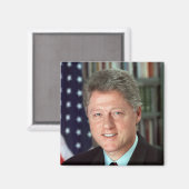 Aimant Portrait officiel du président Bill Clinton (Recto/Verso)