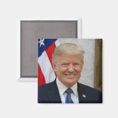 Aimant Portrait officiel du président Donald Trump 2017 (Recto/Verso)