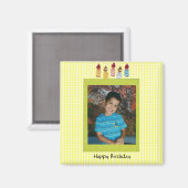 Aimant Portrait Photo Anniversaire Modèle (Recto/Verso)