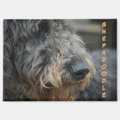 Aimant Portrait photographique du profil de canicule (Recto)