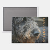 Aimant Portrait photographique du profil de canicule (Recto/Verso)