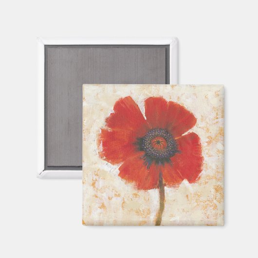 Aimant Portrait Red Poppy (Recto/Verso)