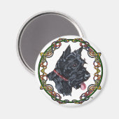 Aimant Portrait Scottie Nœud Celtique (Recto/Verso)