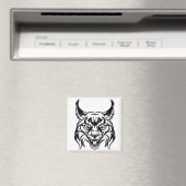 Aimant Portrait stylisé de Bobcat (In Situ (Lave-vaisselle))