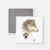 Aimant Portrait Wolf (Recto/Verso)