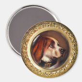 Aimant PORTRAITS DE CHIEN MINIATURE Bloodhound (Recto/Verso)