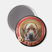 Aimant PORTRAITS DE CHIEN MINIATURE CHOISI Labrador (Recto/Verso)