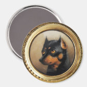 Aimant PORTRAITS DE CHIENS MINIATES Pincher (Recto/Verso)