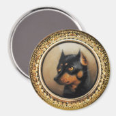Aimant PORTRAITS DE CHIENS MINIATES Pincher (Recto/Verso)