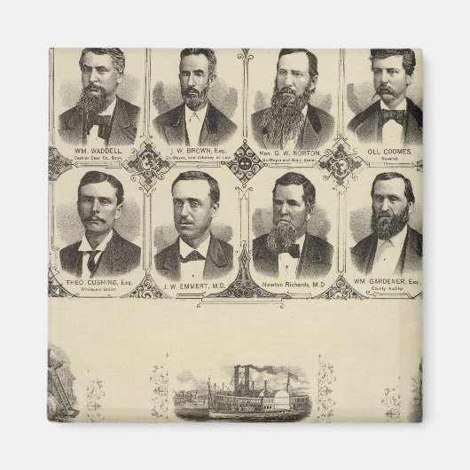Aimant Portraits de citoyens du comté de Cass (Devant)