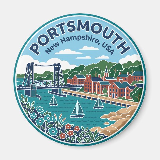 Aimant Portsmouth États-Unis (Devant)