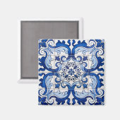 Aimant Portugais Azulejo Tiles Motif (Recto/Verso)