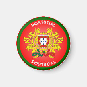 Aimant Portugal Armoiries en forme de cercle