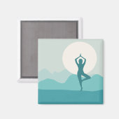 Aimant Pose de Yoga Tree (Recto/Verso)