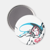 Aimant Pose d'éclaboussure couleur Supergirl 2 (Recto/Verso)