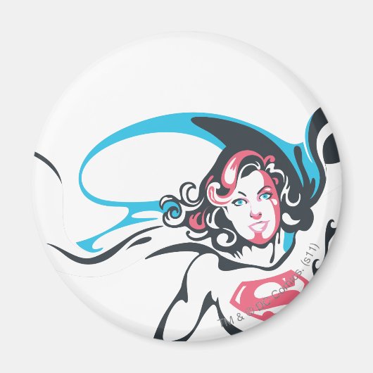 Aimant Pose d'éclaboussure couleur Supergirl 2 (Devant)