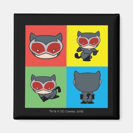 Aimant Poses de caractères Chibi Catwoman (Devant)