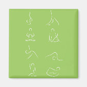 Aimant Poses de yoga (Devant)