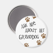 Aimant Posez-moi des questions sur mon grand-chien (Recto/Verso)