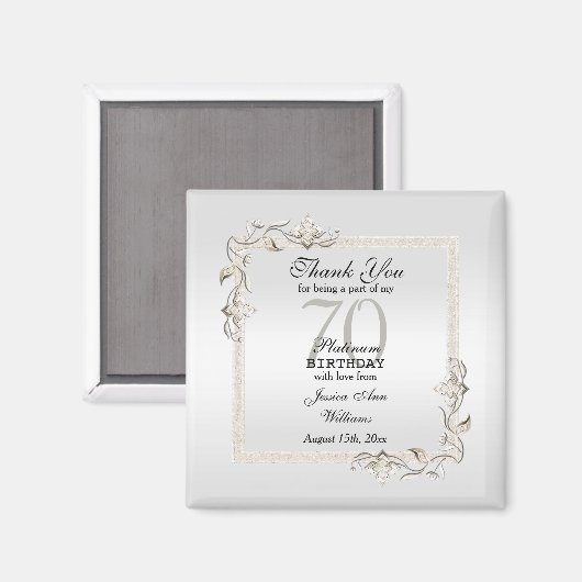 Aimant Posh 70e anniversaire Platinum (Recto/Verso)