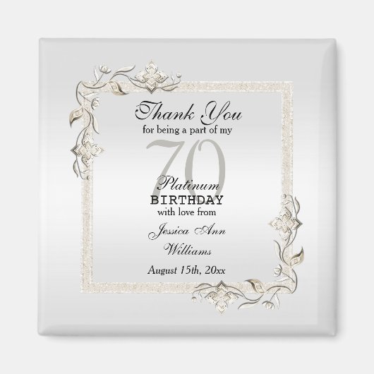 Aimant Posh 70e anniversaire Platinum (Devant)