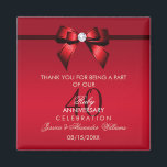 Aimant Posh Gem Bow & Ribbon 40e anniversaire de Mariage<br><div class="desc">Personnalisé 40ème anniversaire de Mariage fête merci aimnet pour les couples 40ème anniversaire événements. Tout le texte, la police et la couleur de texte sont entièrement personnalisables pour répondre à vos besoins, si vous souhaitez aider à customiser votre produit ou si vous souhaitez faire correspondre les produits, veuillez me contacter...</div>