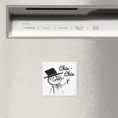 Aimant Posh Man With Top Hat Wine Toast Chin Chin (In Situ (Lave-vaisselle))