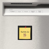 Aimant post-it-note "Feed the Cat" (In Situ (Lave-vaisselle))