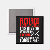 Aimant Poste Carrier Travailleur Retraite Cadeau Funny Ma (Recto/Verso)