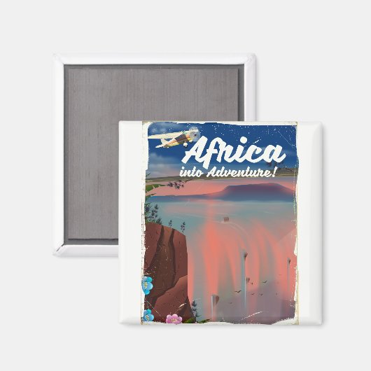 Aimant Poster African Waterfall Adventure (Recto/Verso)
