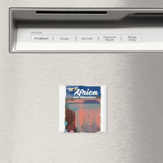 Aimant Poster African Waterfall Adventure (In Situ (Lave-vaisselle))